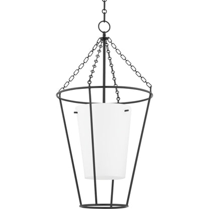 Worchester Chandelier by Hudson Valley in aged iron. Made from steel in a modern style.