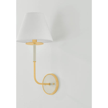 Wedgewood Single Wall Sconce by Hudson Valley. Made from brass in a traditional style.