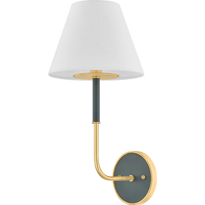 Wedgewood Single Wall Sconce by Hudson Valley. Made from brass in a traditional style.