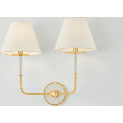 Wedgewood Double Wall Sconce by Hudson Valley. Made from brass in a unique style.