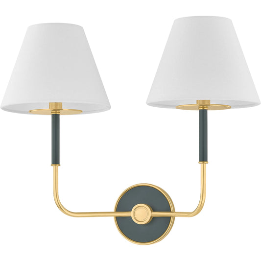 Wedgewood Double Wall Sconce by Hudson Valley. Made from brass in a traditional style.