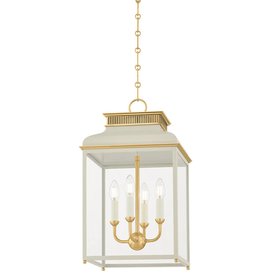 Houghton Lantern by Hudson Valley. Made from brass in a unique style.