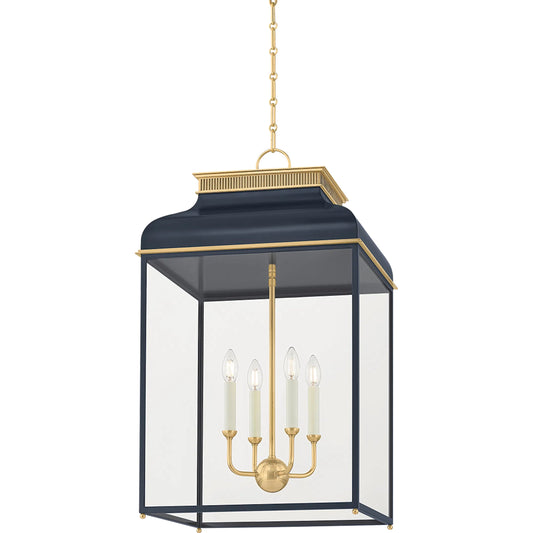 Houghton Lantern by Hudson Valley. Made from brass in a unique style.