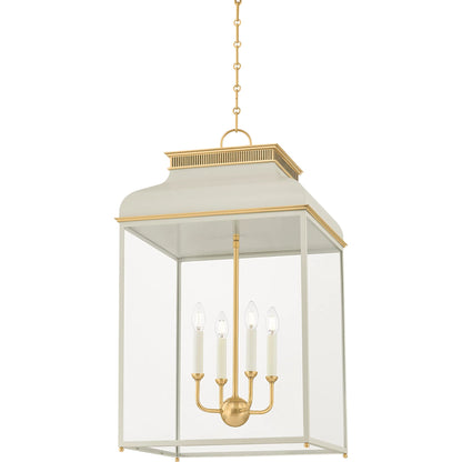 Houghton Lantern by Hudson Valley. Made from brass in a cottage & farmhouse style.