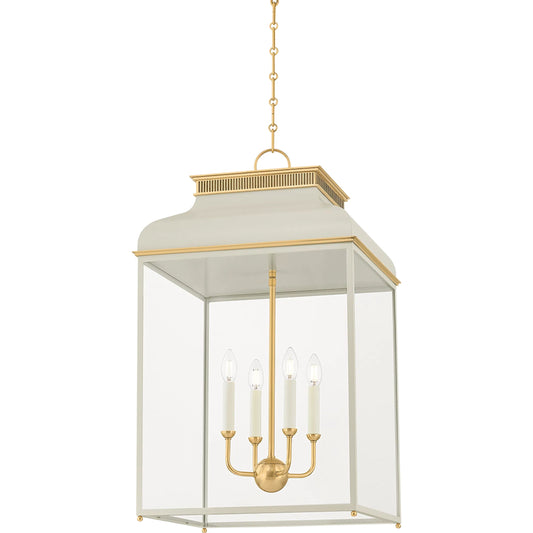 Houghton Lantern by Hudson Valley. Made from brass in a unique style.