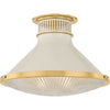 Aged Brass, Off-White / Large