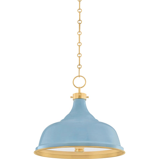 Painted Pendant by Hudson Valley. Made from brass in a cottage & farmhouse style.
