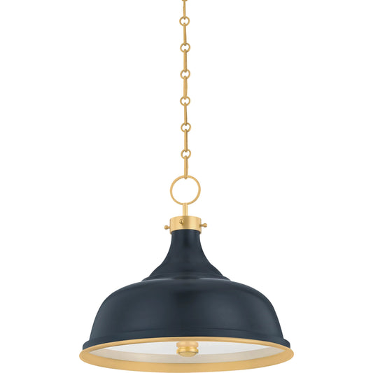 Painted Pendant by Hudson Valley. Made from brass in a cottage & farmhouse style.