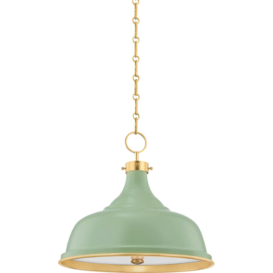 Painted Pendant by Hudson Valley. Made from brass in a cottage & farmhouse style.