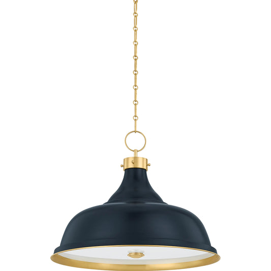 Painted No. 1 Pendant by Hudson Valley. Made from brass in a unique style.