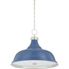 Polished Nickel, Soft French Blue / Large