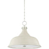 Polished Nickel, Off-White / Large