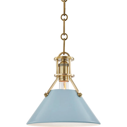 Painted NO.2 Pendant by Hudson Valley. Made from brass in a cottage & farmhouse style.