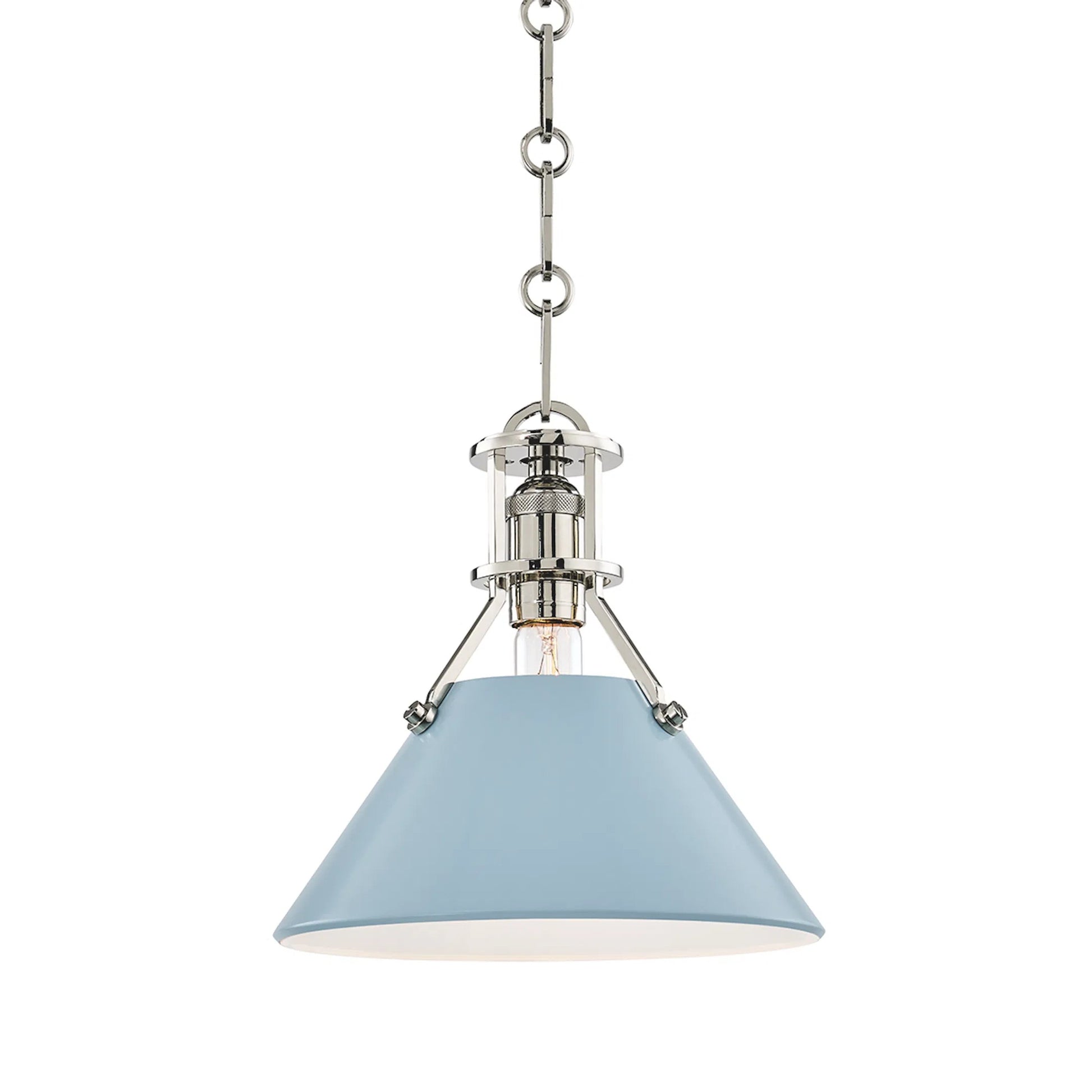 Painted NO.2 Pendant by Hudson Valley. Made from brass in a cottage & farmhouse style.