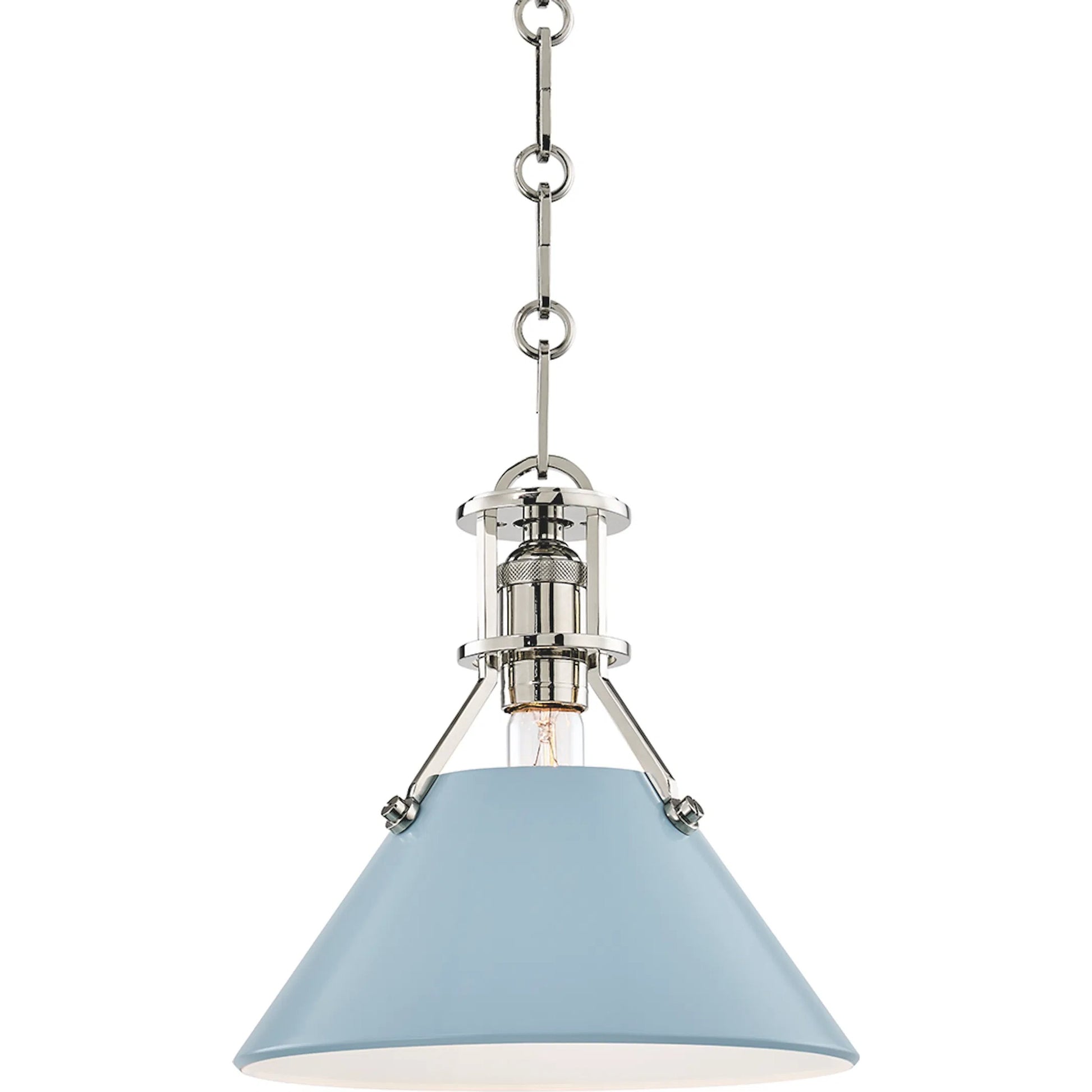 Painted NO.2 Pendant by Hudson Valley. Made from brass in a cottage & farmhouse style.
