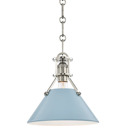 Painted NO.2 Pendant by Hudson Valley. Made from brass in a cottage & farmhouse style.