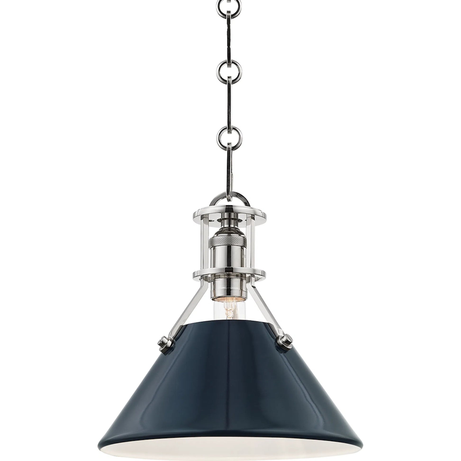 Painted NO.2 Pendant by Hudson Valley. Made from brass in a cottage & farmhouse style.