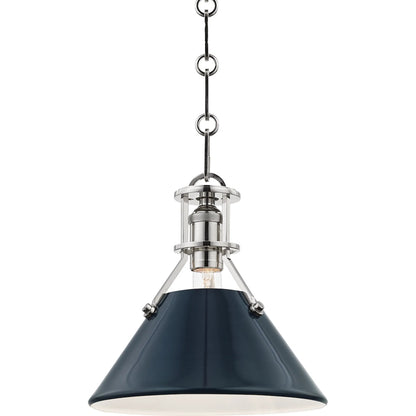 Painted NO.2 Pendant by Hudson Valley. Made from brass in a cottage & farmhouse style.