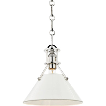 Painted NO.2 Pendant by Hudson Valley. Made from brass in a cottage & farmhouse style.