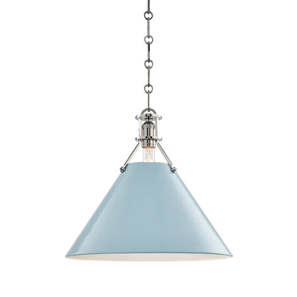 Painted NO.2 Pendant by Hudson Valley. Made from brass in a cottage & farmhouse style.