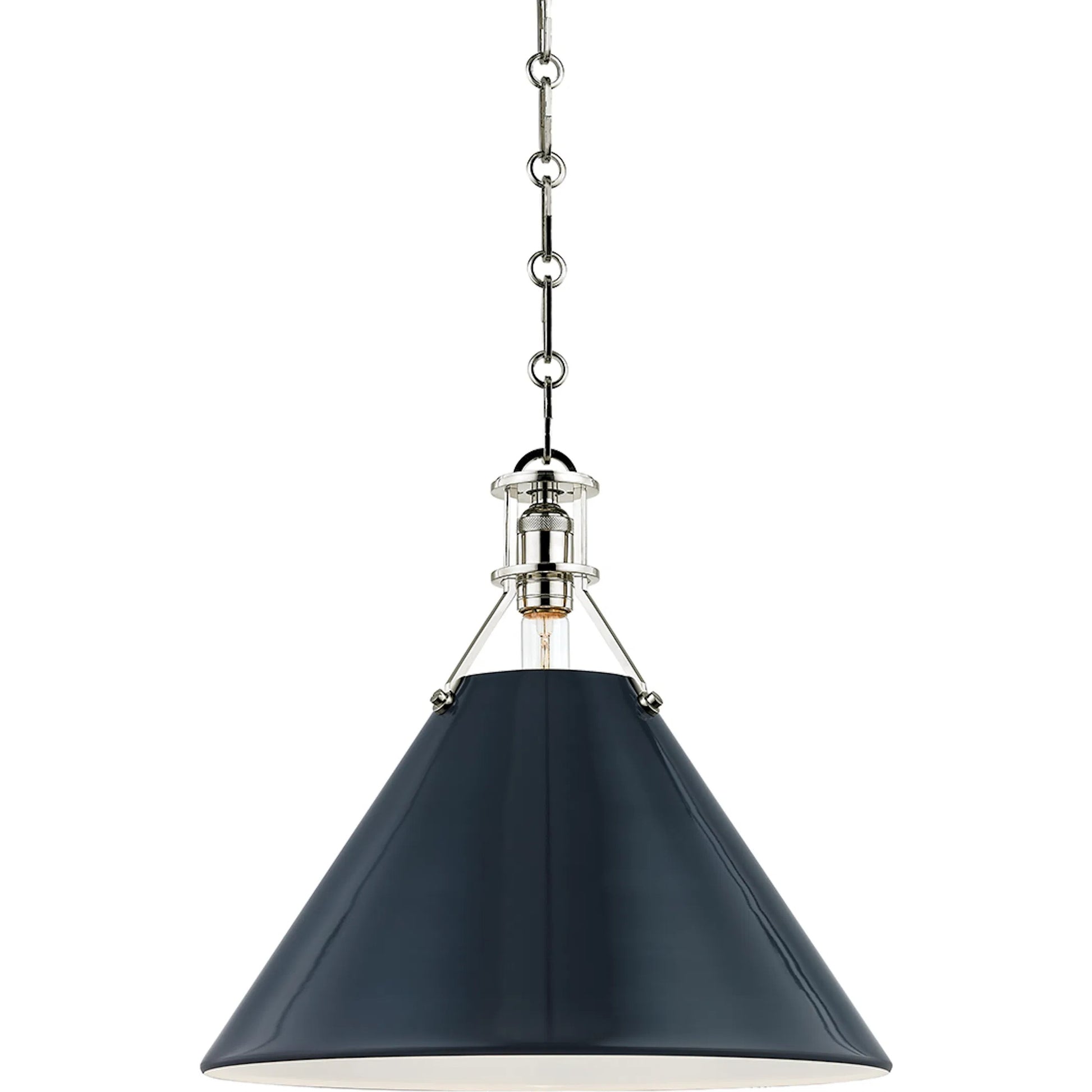 Painted NO.2 Pendant by Hudson Valley. Made from brass in a cottage & farmhouse style.