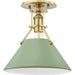 Painted No.2 1 Light Semi Flush by Hudson Valley. Made from steel in a modern style.