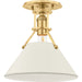 Painted No.2 1 Light Semi Flush by Hudson Valley. Made from steel in a modern style.