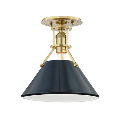 Painted No.2 1 Light Semi Flush by Hudson Valley. Made from steel in a modern style.