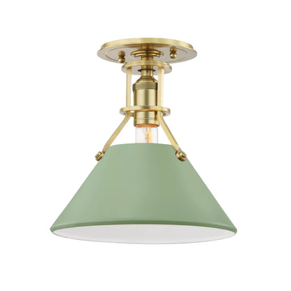 Painted No.2 1 Light Semi Flush by Hudson Valley. Made from steel in a modern style.