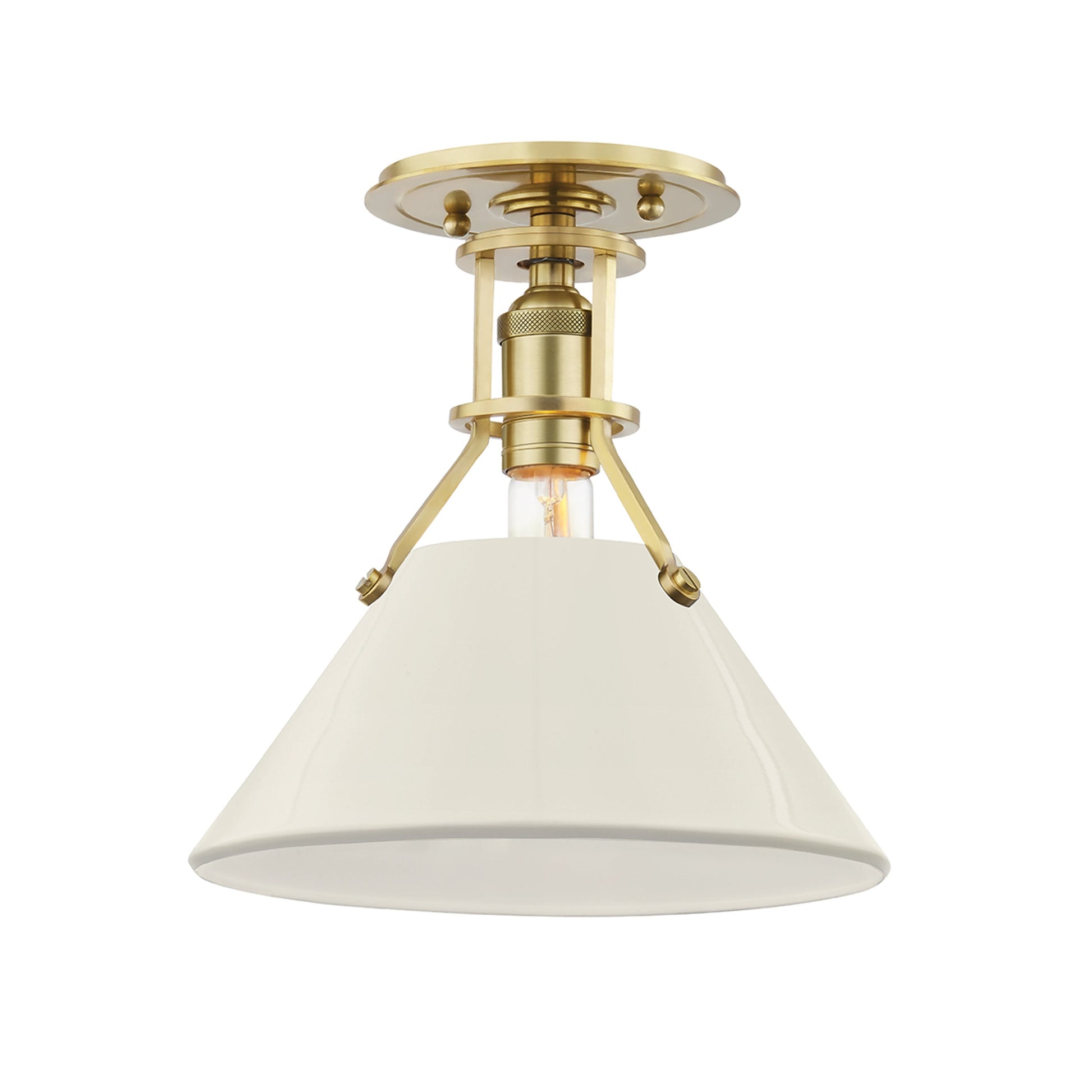 Painted No.2 1 Light Semi Flush by Hudson Valley. Made from steel in a modern style.