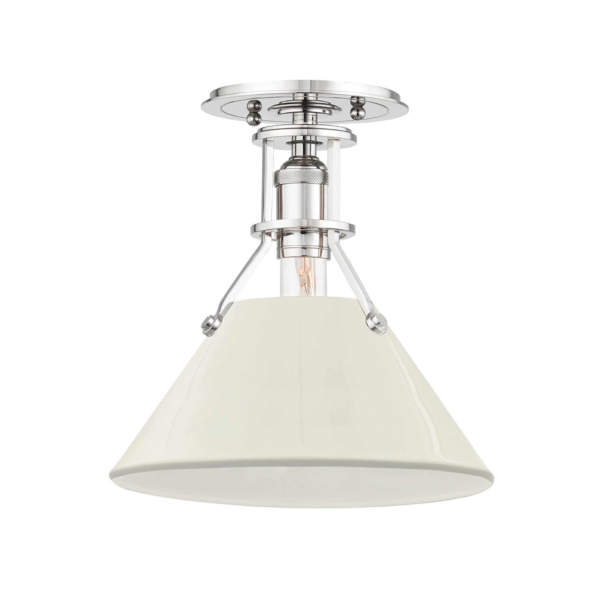 Painted No.2 1 Light Semi Flush by Hudson Valley. Made from steel in a modern style.