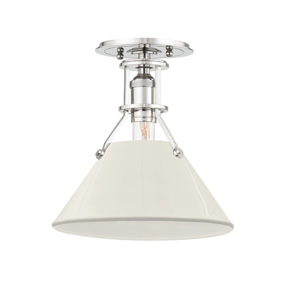 Painted No.2 1 Light Semi Flush by Hudson Valley. Made from steel in a modern style.