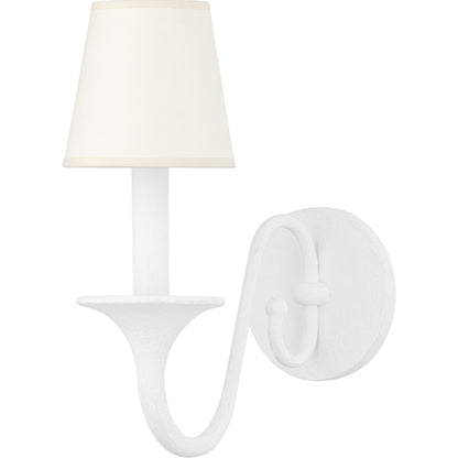 Windsor Wall Sconce by Hudson Valley in white. Made from steel in a cottage & farmhouse style.