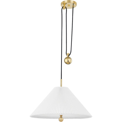 Dorset Pendant by Hudson Valley in aged brass. Made from brass in a modern style.