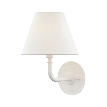 Signature NO.1 Wall Sconce by Hudson Valley in white. Made from brass in a transitional style.