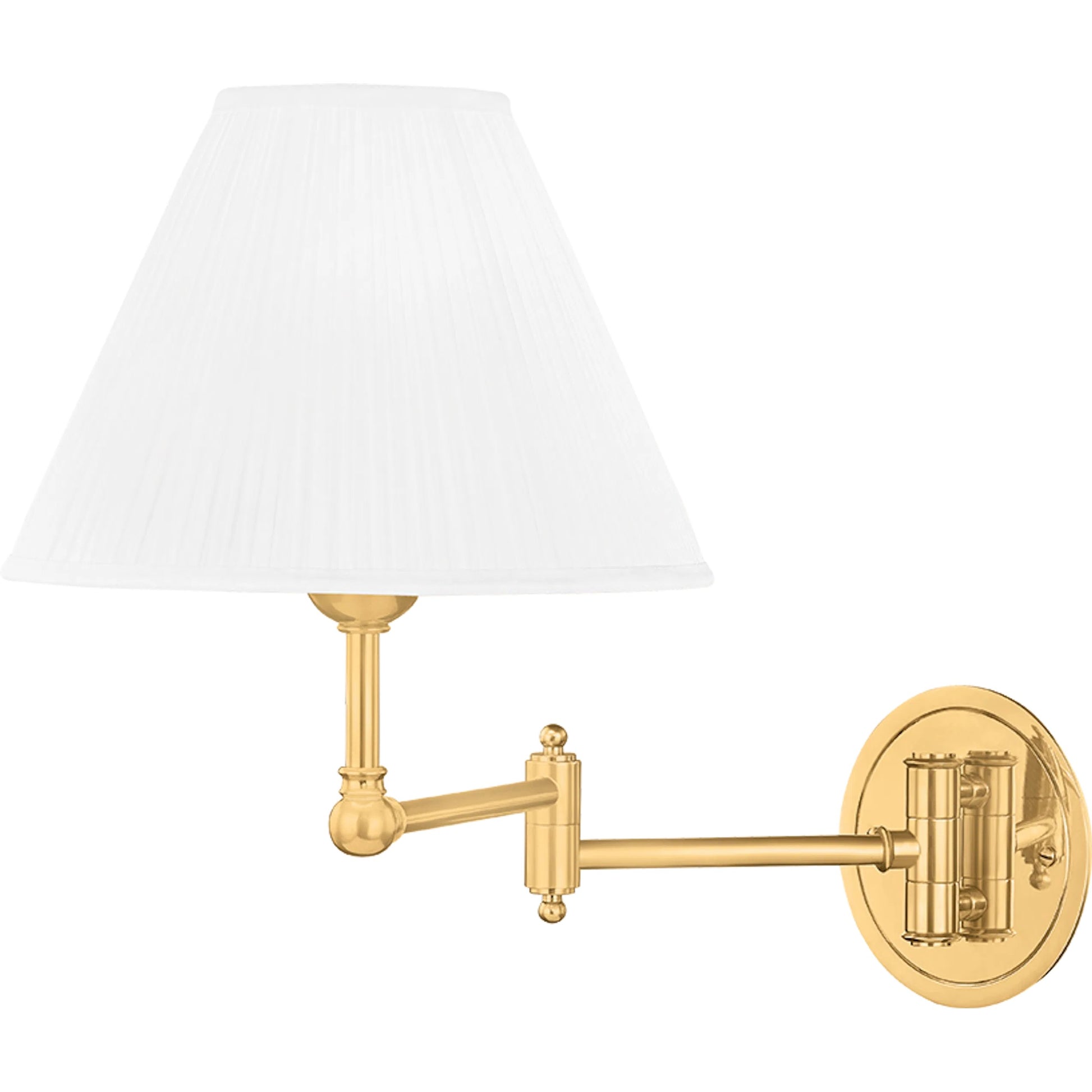 Signature NO.1 Adjustable Wall Sconce by Hudson Valley in aged brass. Made from brass in a transitional style.