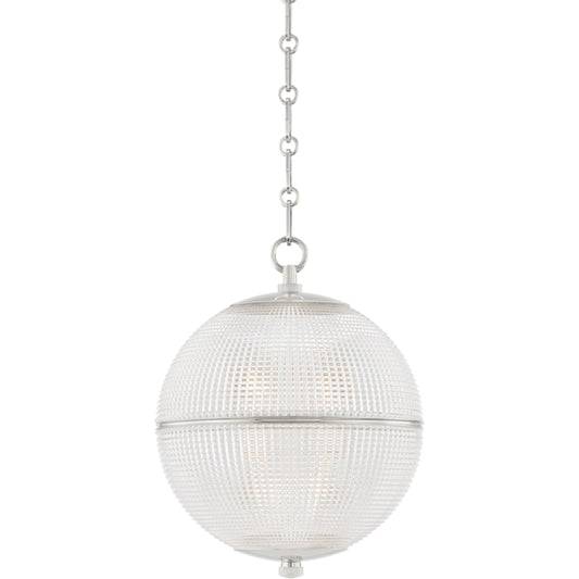 Sphere NO. 3 Pendant by Hudson Valley. Made from brass in a transitional style.