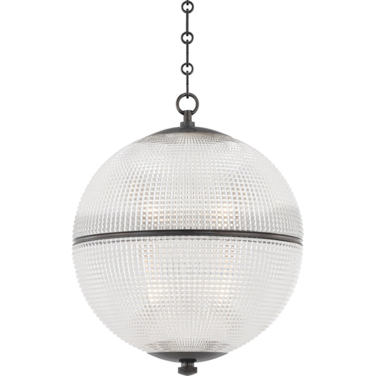 Sphere NO. 3 Pendant by Hudson Valley. Made from brass in a transitional style.