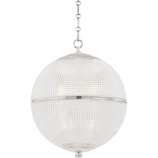 Sphere NO. 3 Pendant by Hudson Valley. Made from brass in a transitional style.
