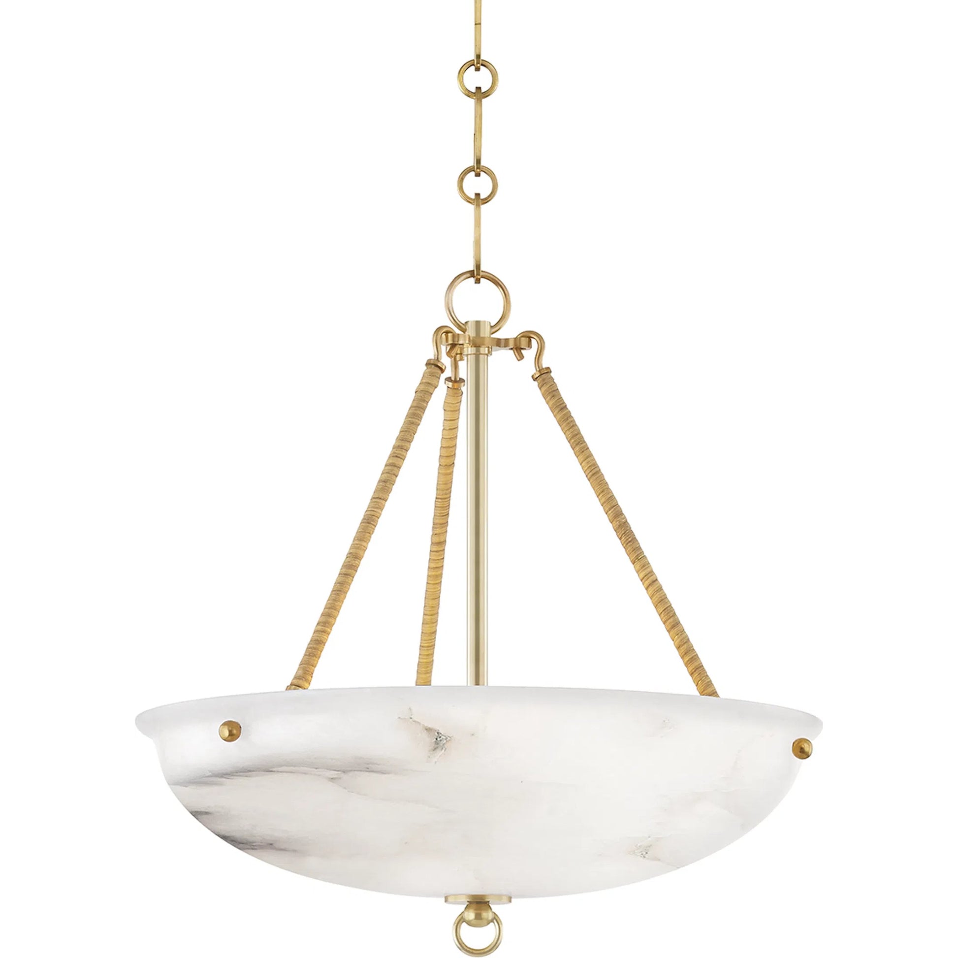 Somerset Pendant by Hudson Valley in aged brass. Made from brass in a transitional style.