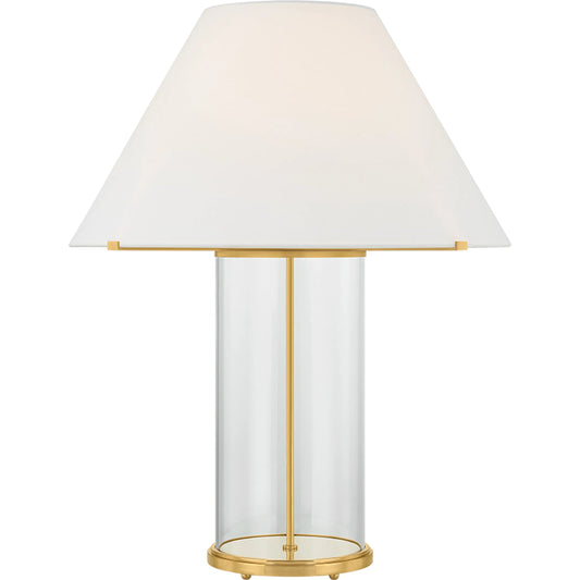 Inglewood Table Lamp by Hudson Valley in aged brass. Made from glass in a unique style.