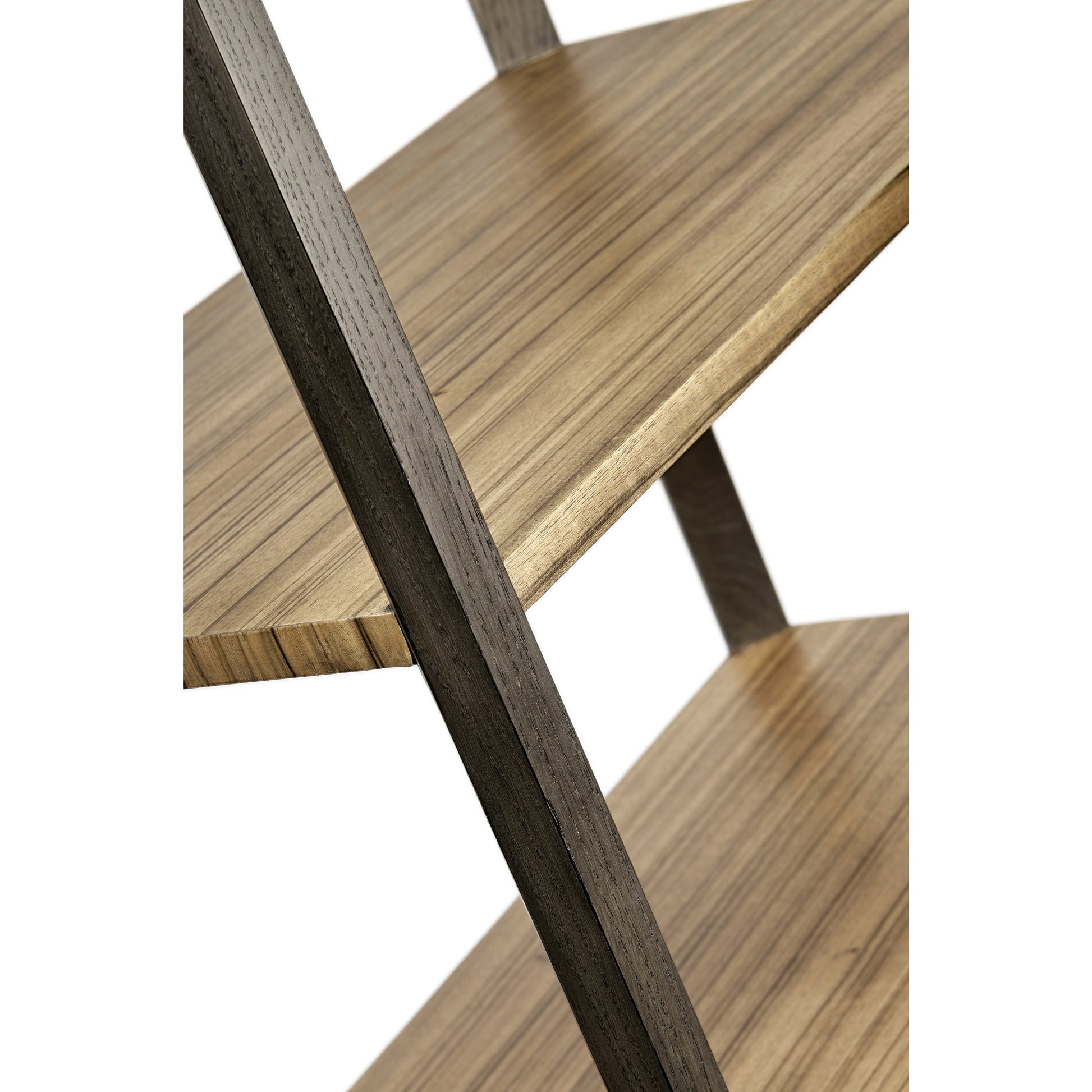 Hamilton Golden Amber Five-Tier Etagere by Jonathan Charles in brown and golden amber. Made from paldao veneer in a transitional style.