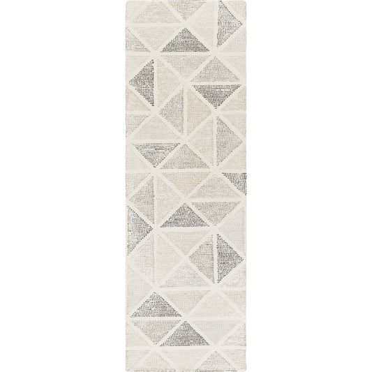 Melody Rug by Surya in black, charcoal, light gray. Made from 100% wool in a unique style.