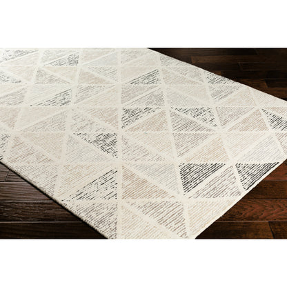 Melody MDY-2004 Rug by Surya in black, charcoal, slate, brown, cream. Made from 100% wool in a unique style.