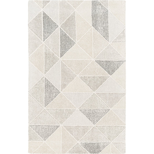 Melody Rug by Surya in black, charcoal, light gray. Made from 100% wool in a unique style.