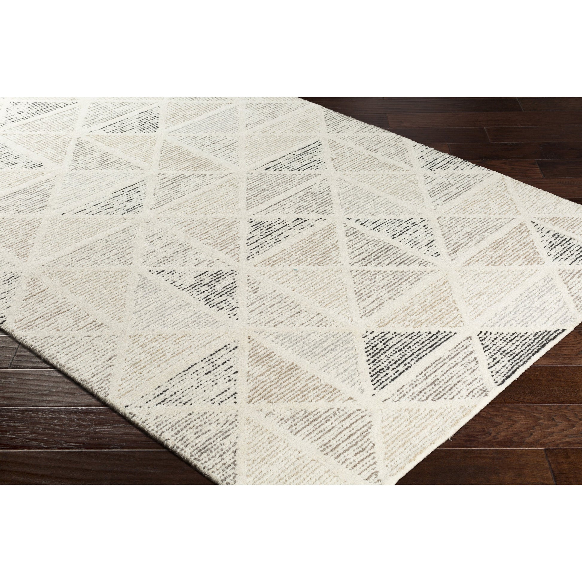 Melody MDY-2004 Rug by Surya in black, charcoal, slate, brown, cream. Made from 100% wool in a unique style.