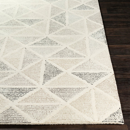 Melody MDY-2004 Rug by Surya in black, charcoal, slate, brown, cream. Made from 100% wool in a unique style.
