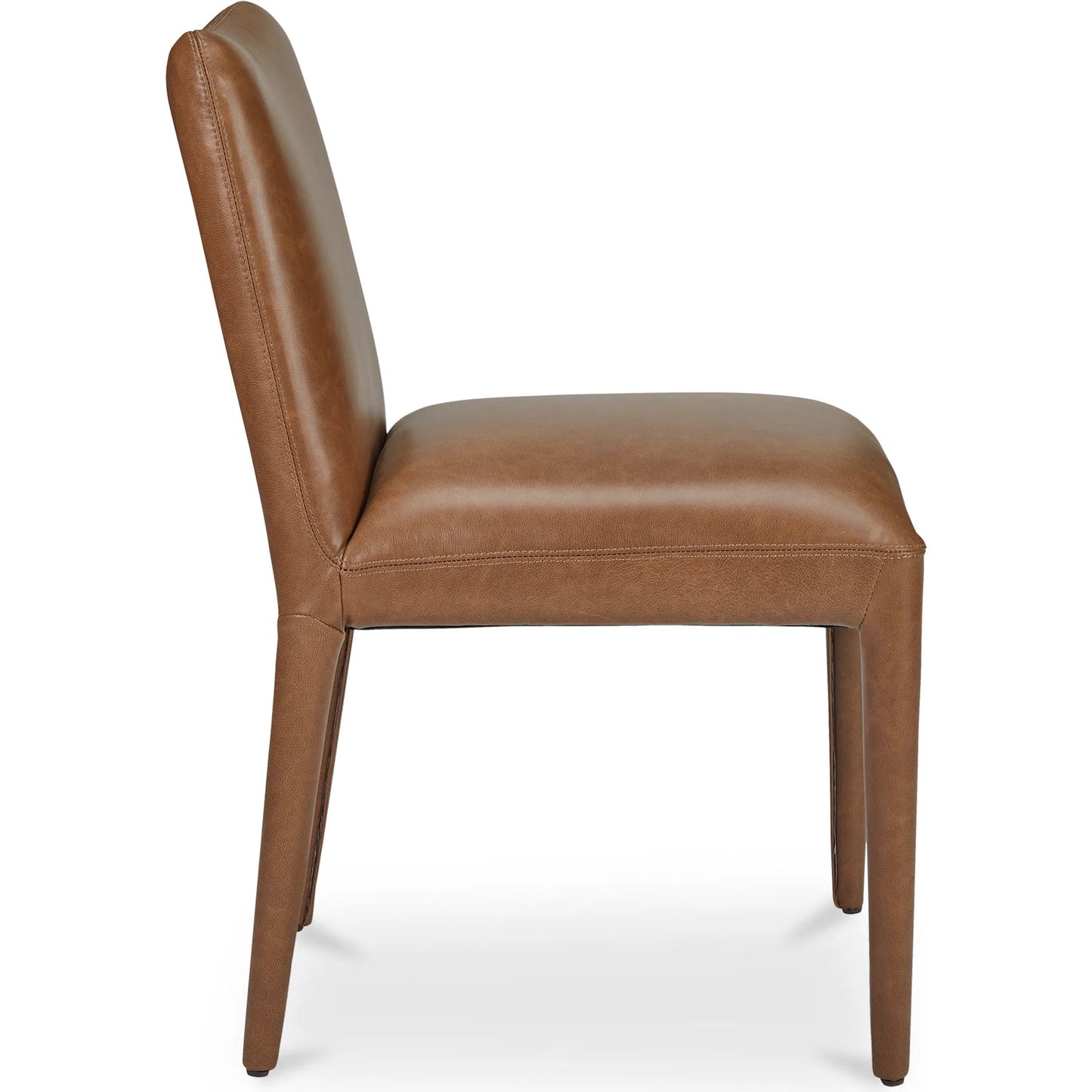 021 SI-2367927 | Additional Silo | Calla Dining Chair (Set of 2) by Moe's Home Collection in brown. Made from top grain leather, ash wood frame, rubber wood legs in a modern style.