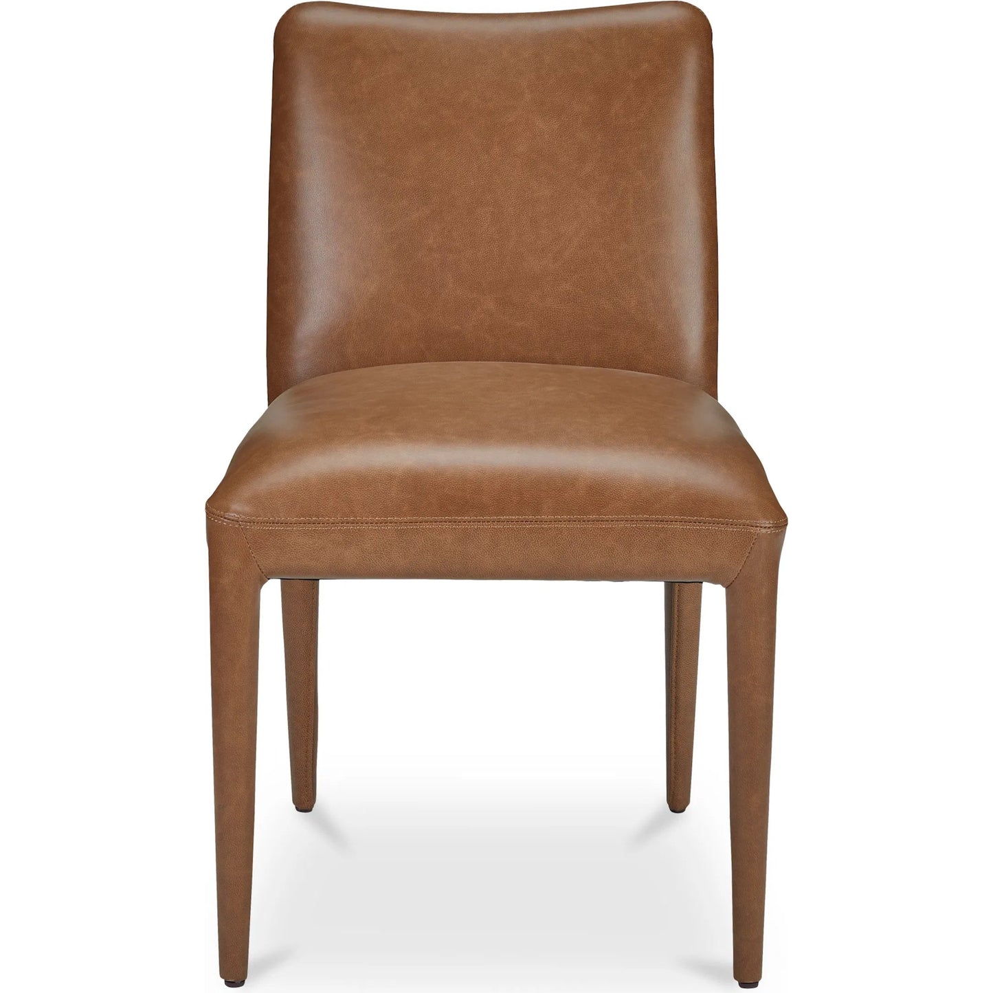 019 SI-2367927 | Additional Silo | Calla Dining Chair (Set of 2) by Moe's Home Collection in brown. Made from top grain leather, ash wood frame, rubber wood legs in a modern style.