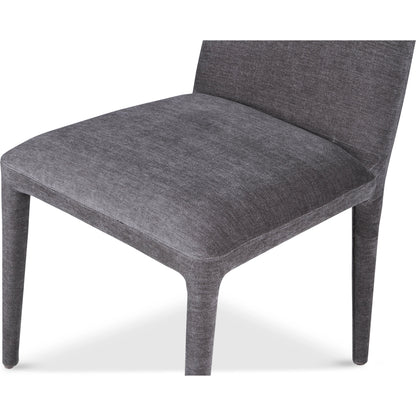 Calla Dining Chair (Set of 2) by Moe's Home Collection in brown. Made from top grain leather, ash wood frame, rubber wood legs in a modern style.